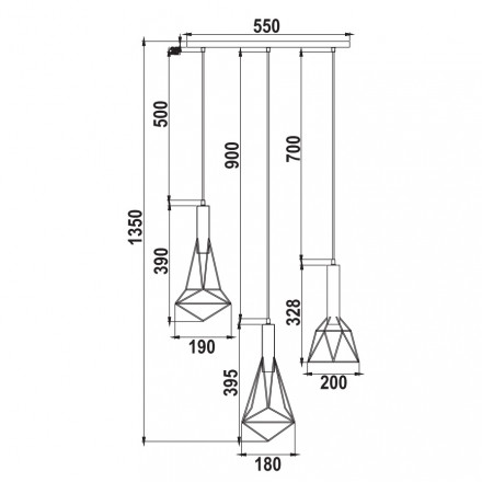 Подвесной светильник Maytoni Spider T021-03-B