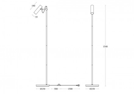 Торшер Maytoni Technical Bansky MOD129FL-01W