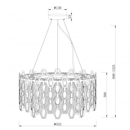 Люстра подвесная Maytoni Tissage MOD490PL-09G