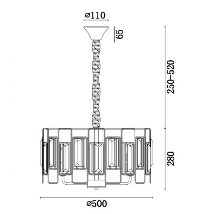 Подвесная люстра Freya Rowena FR5045PL-05G