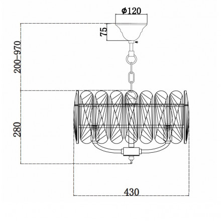 Подвесная люстра Maytoni Suite MOD122PL-05BS