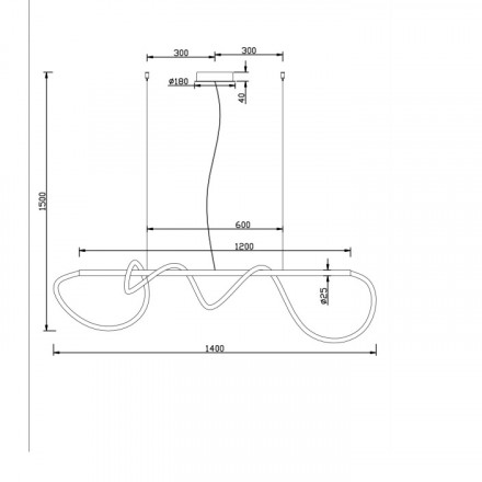Светильник подвесной Maytoni Tau MOD166PL-L30G3K