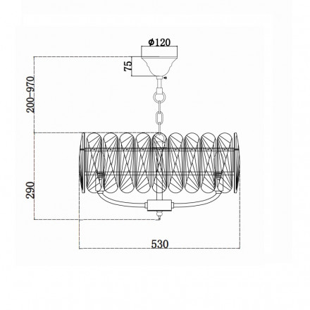 Подвесная люстра Maytoni Suite MOD122PL-06BS