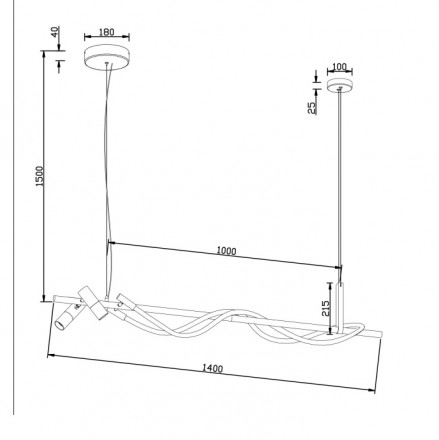 Светильник подвесной Maytoni Tau MOD166PL-L30GB3K