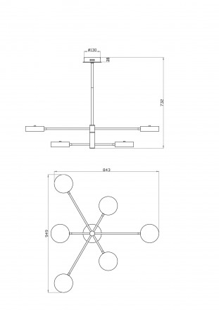 Люстра подвесная Freya Tibo FR6048CL-L6GR