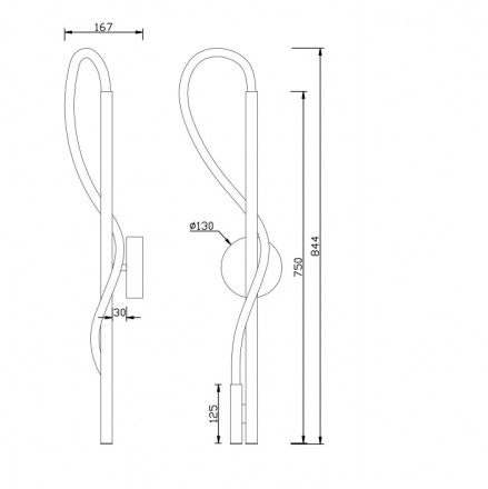 Светильник настенный Maytoni Tau MOD166WL-L12G3K