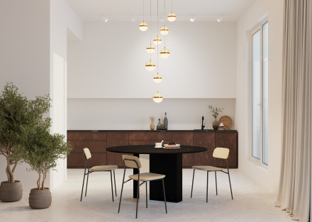 Люстра подвесная светодиодная Maytoni Area MOD295PL-L120BBS3K