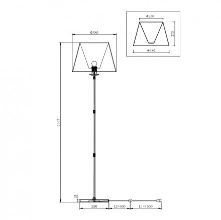 Торшер Freya Forte FR1006FL-01G