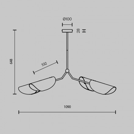 Люстра подвесная Maytoni Organic MOD225PL-04B