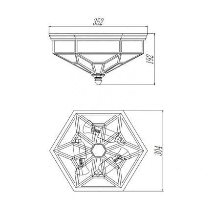 Потолочный светильник Maytoni Zeil H356-CL-03-BZ