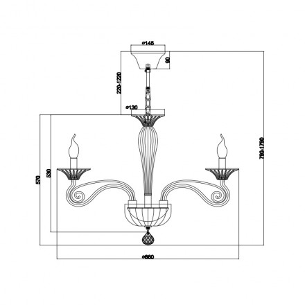 Подвесная люстра Maytoni Acqua DIA010PL-10TR