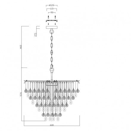 Подвесная люстра Maytoni Linn MOD091PL-07CH