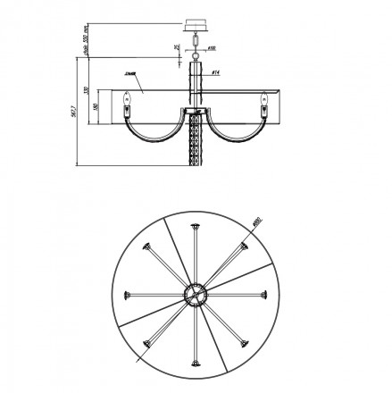 Подвесная люстра Maytoni Talento DIA008PL-08CH
