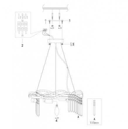 Люстра подвесная Maytoni Gracia DIA201PL-06G