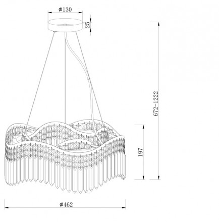 Люстра подвесная Maytoni Gracia DIA201PL-06G
