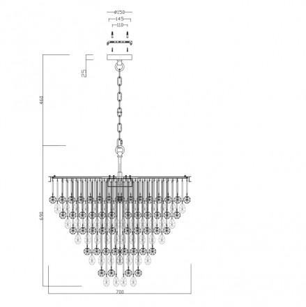 Подвесная люстра Maytoni Linn MOD091PL-09CH