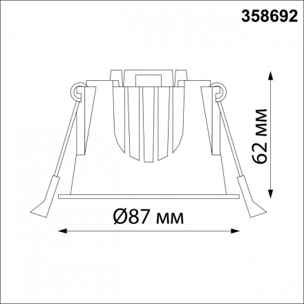 Встраиваемый светодиодный светильник Novotech Knof 358692