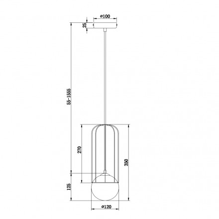 Подвесной светильник Maytoni Telford P361PL-01G