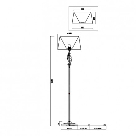 Торшер Freya Monique FR2001FL-01G