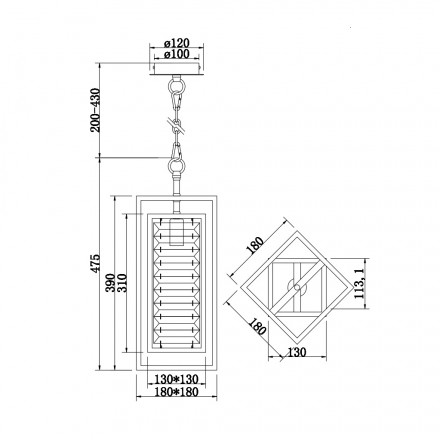 Подвесной светильник Maytoni Tening MOD060PL-01CH