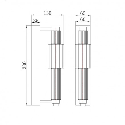 Настенный светильник Maytoni Verticale MOD308WL-L9CH3K