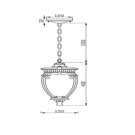 Подвесной светильник Maytoni Outdoor O414PL-01GB