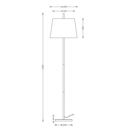 Торшер Freya Sandy FR5118FL-01BS