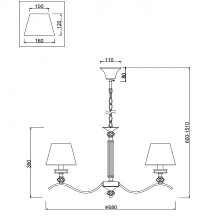 Подвесная люстра Freya Alessandra FR2016PL-05BZ