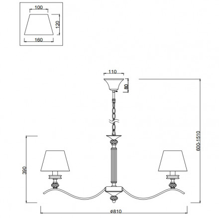 Подвесная люстра Freya Alessandra FR2016PL-08BZ