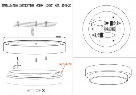 Настенный светильник Odeon Light Holger 2744/2C