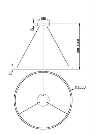 Светильник подвесной Maytoni Rim MOD058PL-L54BS3K