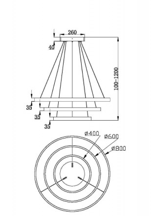 Люстра подвесная Maytoni Rim MOD058PL-L100W3K