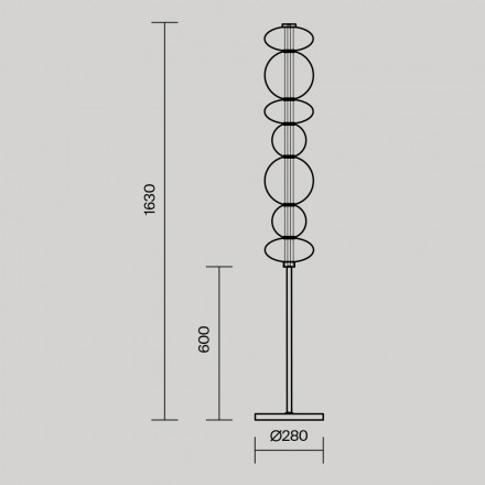 Торшер светодиодный Maytoni Futuro MOD307FL-L40B3K